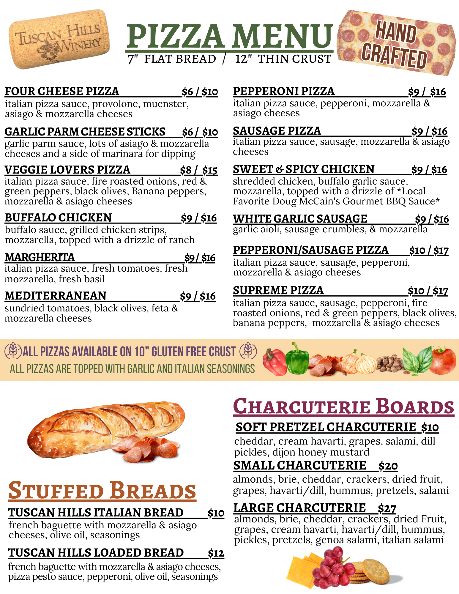 Pizza Menu