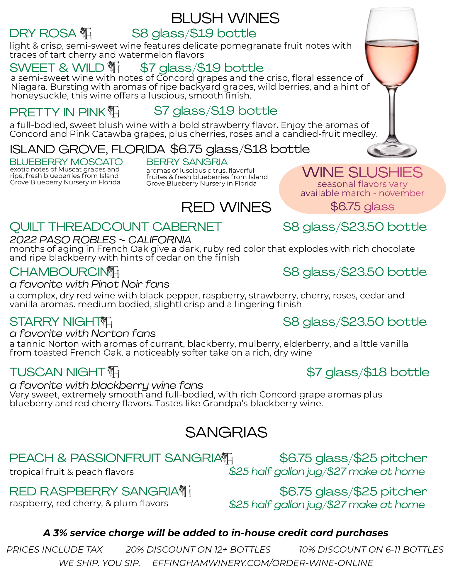 wine menu