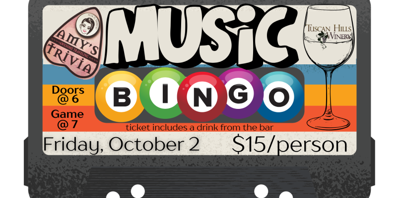 MUSIC BINGO October 2